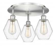  516-3C-SN-G652-6 - Cindyrella - 3 Light - 18 inch - Satin Nickel - Flush Mount