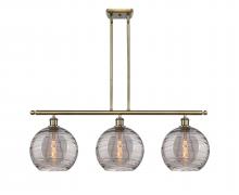 Innovations Lighting 516-3I-AB-G1213-10SM - Athens Deco Swirl - 3 Light - 37 inch - Antique Brass - Cord hung - Island Light