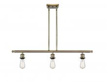 Innovations Lighting 516-3I-AB-LED - Bare Bulb - 3 Light - 36 inch - Antique Brass - Cord hung - Island Light