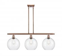 Innovations Lighting 516-3I-AC-G124-10 - Athens - 3 Light - 37 inch - Antique Copper - Stem Hung - Island Light