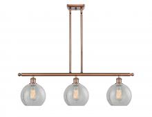  516-3I-AC-G125 - Athens - 3 Light - 36 inch - Antique Copper - Cord hung - Island Light