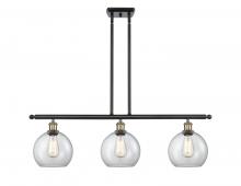  516-3I-BAB-G122 - Athens - 3 Light - 36 inch - Black Antique Brass - Cord hung - Island Light