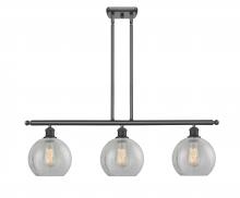 Innovations Lighting 516-3I-BK-G125-8-LED - Athens - 3 Light - 36 inch - Matte Black - Cord hung - Island Light
