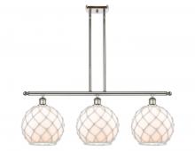 Innovations Lighting 516-3I-PN-G121-10RW-LED - Farmhouse Rope - 3 Light - 37 inch - Polished Nickel - Cord hung - Island Light