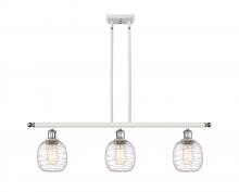  516-3I-WPC-G1013 - Belfast - 3 Light - 36 inch - White Polished Chrome - Cord hung - Island Light