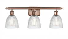 Innovations Lighting 516-3W-AC-G382-LED - Castile - 3 Light - 26 inch - Antique Copper - Bath Vanity Light