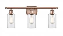 Innovations Lighting 516-3W-AC-G802-LED - Clymer - 3 Light - 24 inch - Antique Copper - Bath Vanity Light