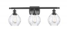  516-3W-BK-G362-LED - Waverly - 3 Light - 26 inch - Matte Black - Bath Vanity Light