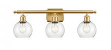 Innovations Lighting 516-3W-SG-G124-6-LED - Athens - 3 Light - 26 inch - Satin Gold - Bath Vanity Light