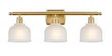 Innovations Lighting 516-3W-SG-G411-LED - Dayton - 3 Light - 26 inch - Satin Gold - Bath Vanity Light