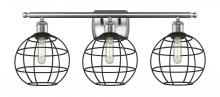 Innovations Lighting 516-3W-SN-CE-8-BK - Lake Placid - 3 Light - 28 inch - Brushed Satin Nickel - Bath Vanity Light