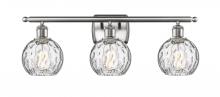 Innovations Lighting 516-3W-SN-G1215-6-LED - Athens Water Glass - 3 Light - 26 inch - Brushed Satin Nickel - Bath Vanity Light