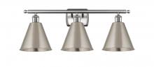 Innovations Lighting 516-3W-SN-MBC-8-SN-LED - Berkshire - 3 Light - 28 inch - Brushed Satin Nickel - Bath Vanity Light