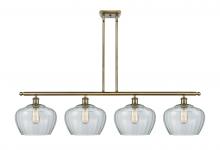 Innovations Lighting 516-4I-AB-G92-L-LED - Fenton - 4 Light - 49 inch - Antique Brass - Cord hung - Island Light