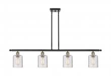  516-4I-BAB-G112C-5CL - Cobbleskill - 4 Light - 48 inch - Black Antique Brass - Cord hung - Island Light