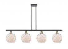 Innovations Lighting 516-4I-BAB-G121-8RW-LED - Farmhouse Rope - 4 Light - 48 inch - Black Antique Brass - Cord hung - Island Light