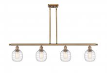  516-4I-BB-G1013 - Belfast - 4 Light - 48 inch - Brushed Brass - Cord hung - Island Light