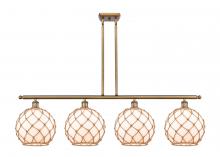 Innovations Lighting 516-4I-BB-G121-10RB-LED - Farmhouse Rope - 4 Light - 48 inch - Brushed Brass - Cord hung - Island Light