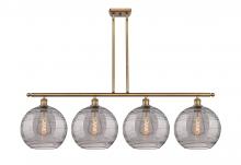 Innovations Lighting 516-4I-BB-G1213-12SM - Athens Deco Swirl - 4 Light - 50 inch - Brushed Brass - Cord hung - Island Light