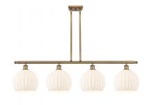 Innovations Lighting 516-4I-BB-G1217-10WV - White Venetian - 4 Light - 48 inch - Brushed Brass - Stem Hung - Island Light