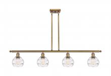  516-4I-BB-G556-6CL - Rochester - 4 Light - 48 inch - Brushed Brass - Cord hung - Island Light