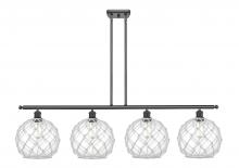 Innovations Lighting 516-4I-BK-G122-10RW-LED - Farmhouse Rope - 4 Light - 48 inch - Matte Black - Cord hung - Island Light