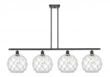 Innovations Lighting 516-4I-OB-G122-10RW - Farmhouse Rope - 4 Light - 48 inch - Oil Rubbed Bronze - Cord hung - Island Light