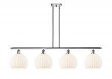  516-4I-PC-G1217-10WV - White Venetian - 4 Light - 48 inch - Polished Chrome - Stem Hung - Island Light