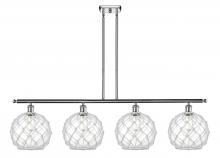 Innovations Lighting 516-4I-PC-G122-10RW-LED - Farmhouse Rope - 4 Light - 48 inch - Polished Chrome - Cord hung - Island Light