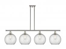 Innovations Lighting 516-4I-PN-G122-10CSN-LED - Farmhouse Chicken Wire - 4 Light - 48 inch - Polished Nickel - Cord hung - Island Light