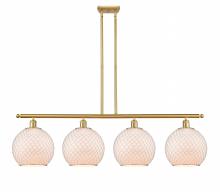 Innovations Lighting 516-4I-SG-G121-10CSN-LED - Farmhouse Chicken Wire - 4 Light - 48 inch - Satin Gold - Cord hung - Island Light