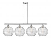  516-4I-SN-G1213-12 - Athens Deco Swirl - 4 Light - 50 inch - Brushed Satin Nickel - Cord hung - Island Light