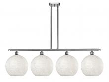 Innovations Lighting 516-4I-SN-G1216-12WM - White Mouchette - 4 Light - 50 inch - Brushed Satin Nickel - Stem Hung - Island Light