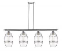  516-4I-SN-G557-8CL - Vaz - 4 Light - 48 inch - Brushed Satin Nickel - Cord hung - Island Light