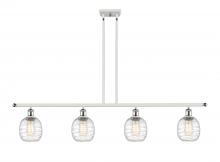 Innovations Lighting 516-4I-WPC-G1013-LED - Belfast - 4 Light - 48 inch - White Polished Chrome - Cord hung - Island Light