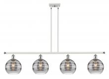 Innovations Lighting 516-4I-WPC-G556-8SM - Rochester - 4 Light - 48 inch - White Polished Chrome - Cord hung - Island Light