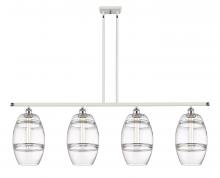  516-4I-WPC-G557-8CL - Vaz - 4 Light - 48 inch - White Polished Chrome - Cord hung - Island Light