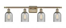 Innovations Lighting 516-4W-AB-G257-LED - Caledonia - 4 Light - 35 inch - Antique Brass - Bath Vanity Light