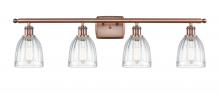 Innovations Lighting 516-4W-AC-G442-LED - Brookfield - 4 Light - 36 inch - Antique Copper - Bath Vanity Light