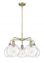 Innovations Lighting 516-5CR-AB-G1215-8 - Athens Water Glass - 5 Light - 26 inch - Antique Brass - Chandelier