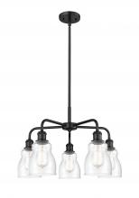  516-5CR-BK-G394 - Ellery - 5 Light - 23 inch - Matte Black - Chandelier