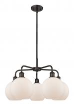  516-5CR-OB-G121-8 - Athens - 5 Light - 26 inch - Oil Rubbed Bronze - Chandelier