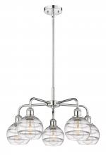  516-5CR-PC-G556-6CL - Rochester - 5 Light - 24 inch - Polished Chrome - Chandelier