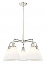  516-5CR-PN-GBC-81 - Berkshire - 5 Light - 26 inch - Polished Nickel - Chandelier