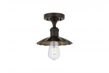  517-1C-OB-M17-OB - Scallop - 1 Light - 8 inch - Oil Rubbed Bronze - Semi-Flush Mount