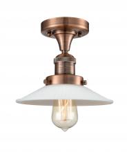 Innovations Lighting 517-1CH-AC-G1-LED - Halophane - 1 Light - 9 inch - Antique Copper - Semi-Flush Mount