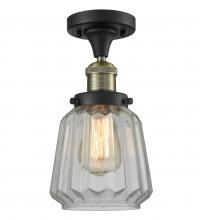  517-1CH-BAB-G142 - Chatham - 1 Light - 7 inch - Black Antique Brass - Semi-Flush Mount