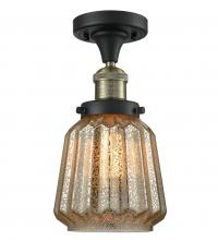 Innovations Lighting 517-1CH-BAB-G146-LED - Chatham - 1 Light - 7 inch - Black Antique Brass - Semi-Flush Mount