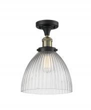 Innovations Lighting 517-1CH-BAB-G222-LED - Seneca Falls - 1 Light - 10 inch - Black Antique Brass - Semi-Flush Mount