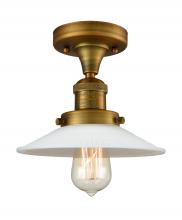 Innovations Lighting 517-1CH-BB-G1-LED - Halophane - 1 Light - 9 inch - Brushed Brass - Semi-Flush Mount